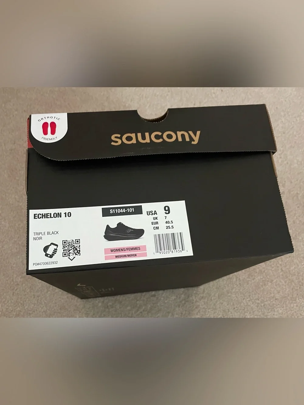 Saucony Echelon 10 Triple Black Women's Athletic Shoes